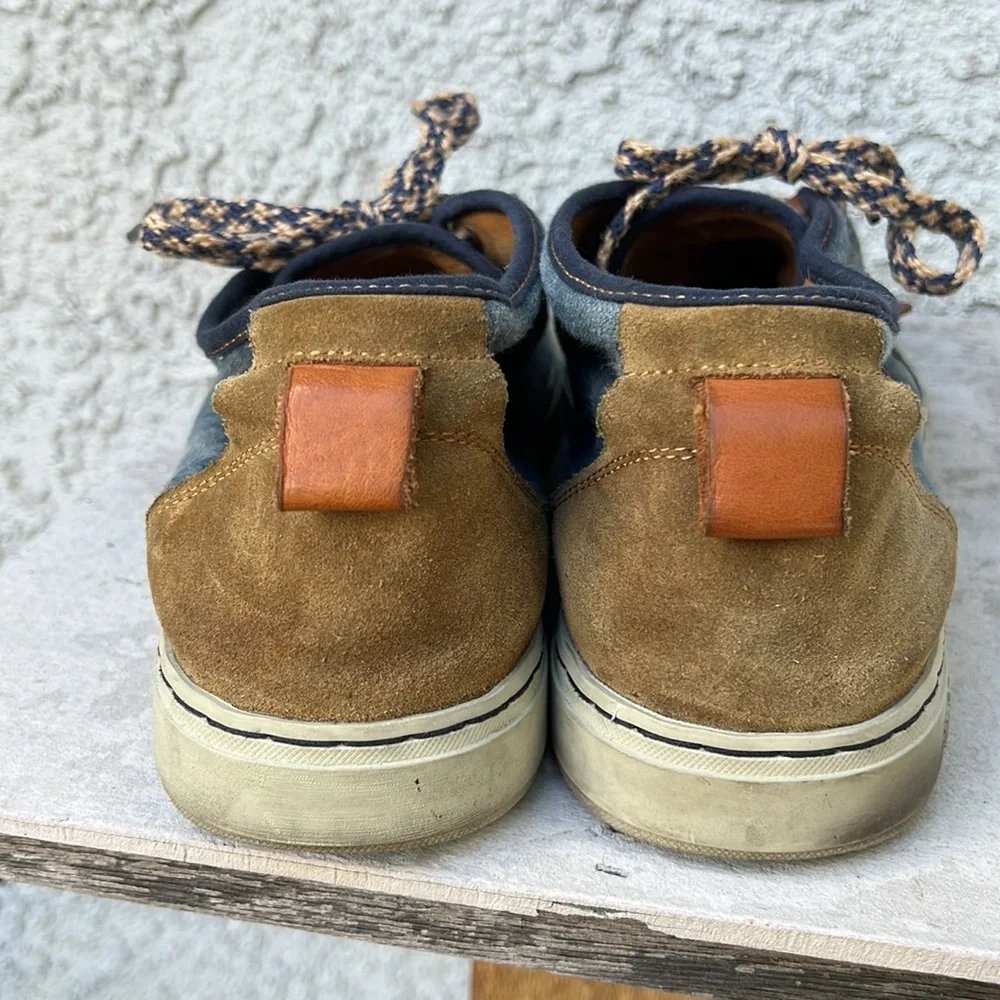 Men's Casual Blue Canvas Yasuragi Low-Top Sneakers (RARE)
